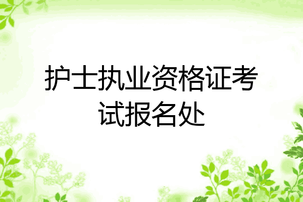 护士执业资格证考试报名处