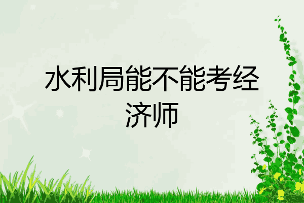 水利局能不能考经济师