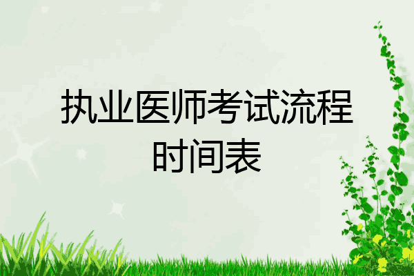 执业医师考试流程时间表