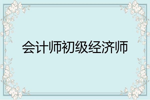 会计师初级经济师