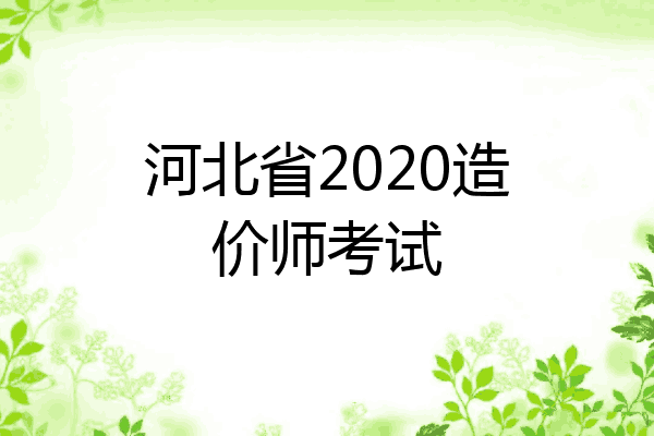 河北省2020造价师考试
