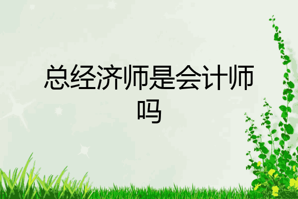 总经济师是会计师吗