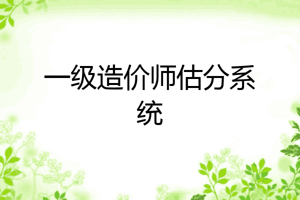 一级造价师估分系统