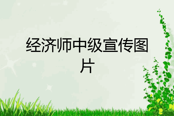 经济师中级宣传图片