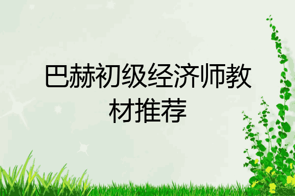 巴赫初级经济师教材推荐