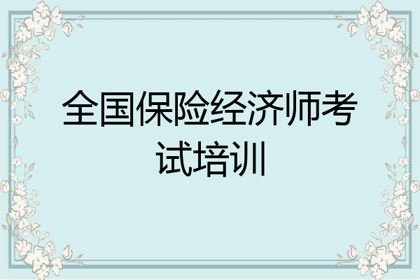 全国保险经济师考试培训