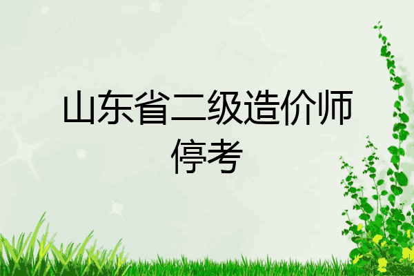 山东省二级造价师停考