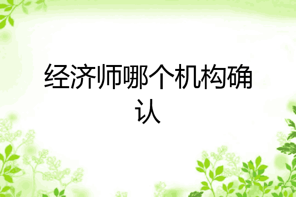 经济师哪个机构确认