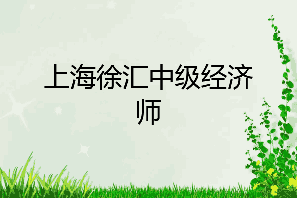 上海徐汇中级经济师