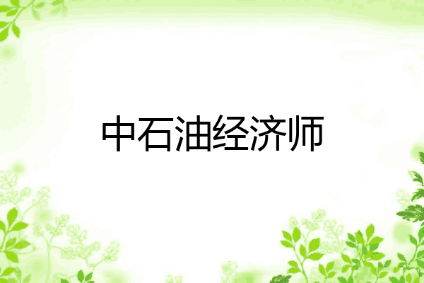 中石油经济师