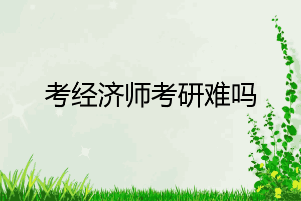 考经济师考研难吗