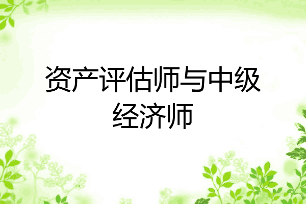 资产评估师与中级经济师
