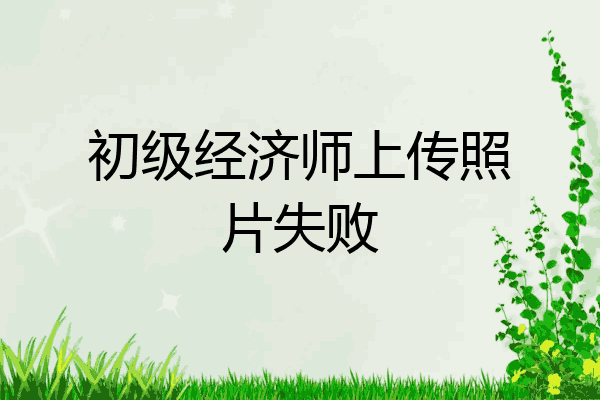 初级经济师上传照片失败