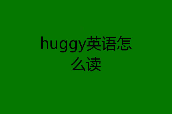 huggy英语怎么读