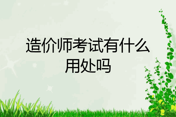 造价师考试有什么用处吗
