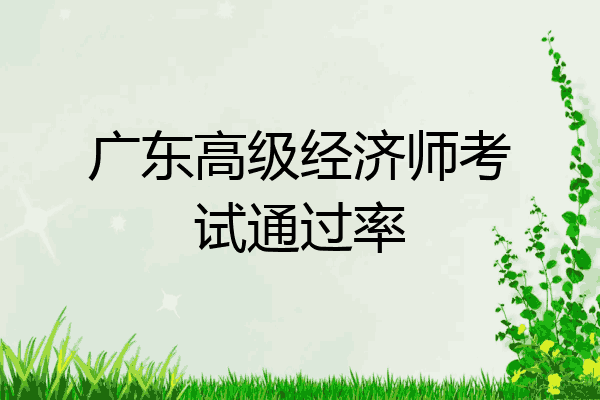 广东高级经济师考试通过率
