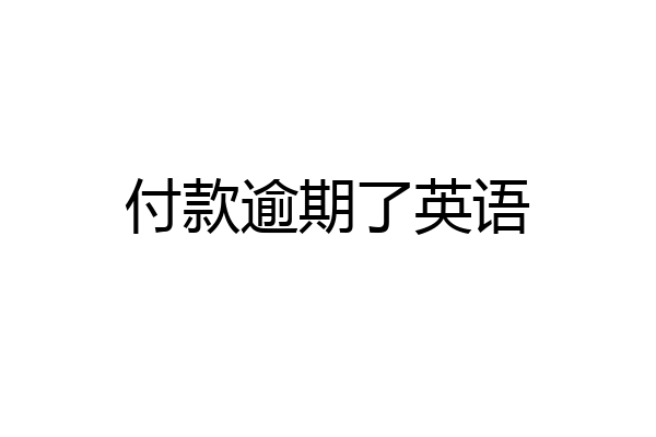 付款逾期了英语