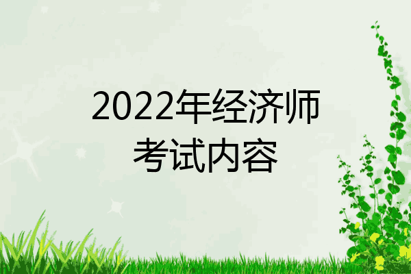 2022年经济师考试内容