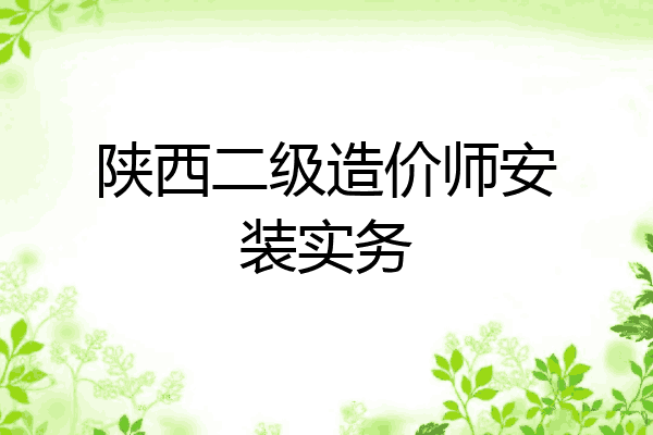 陕西二级造价师安装实务