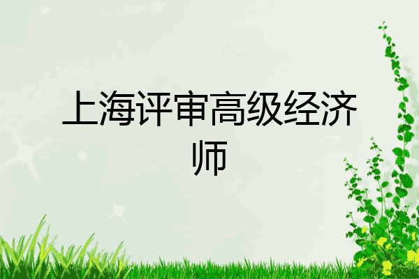 上海评审高级经济师