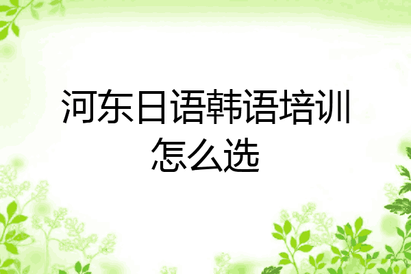 河东日语韩语培训怎么选
