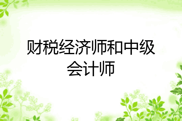 财税经济师和中级会计师