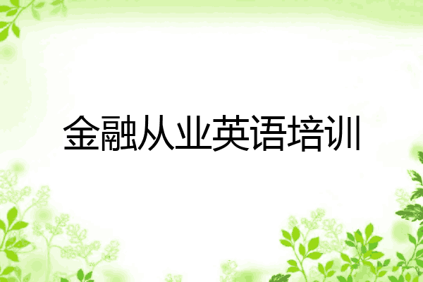 金融从业英语培训