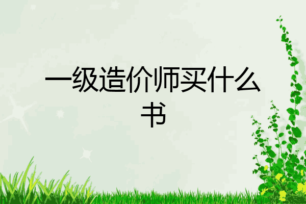 一级造价师买什么书