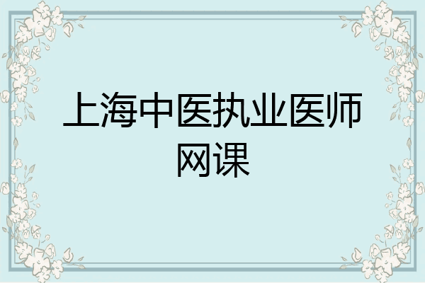 上海中医执业医师网课
