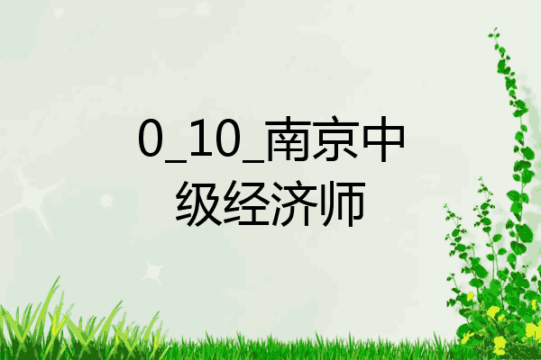 0_10_南京中级经济师