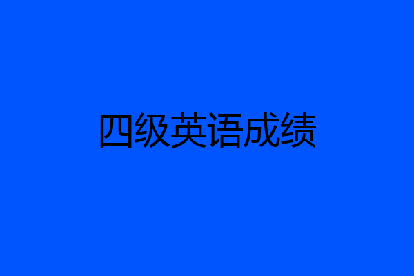 四级英语成绩