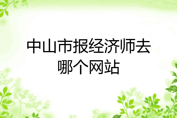 中山市报经济师去哪个网站