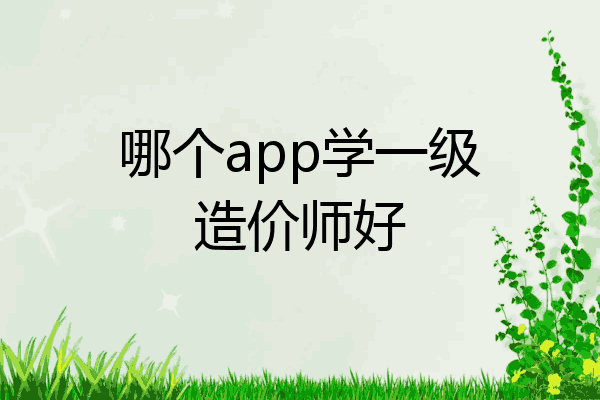 哪个app学一级造价师好