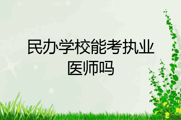 民办学校能考执业医师吗