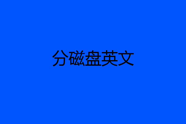 分磁盘英文