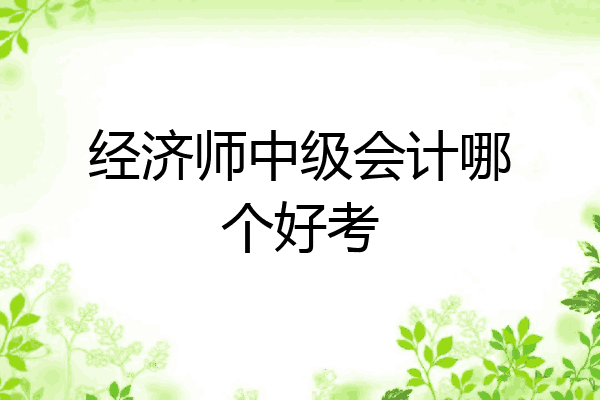 经济师中级会计哪个好考