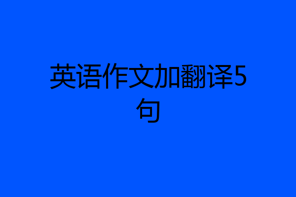 英语作文加翻译5句