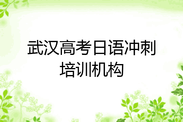 武汉高考日语冲刺培训机构