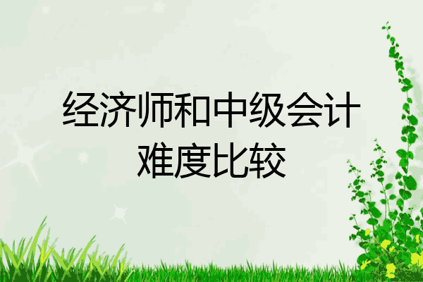 经济师和中级会计难度比较