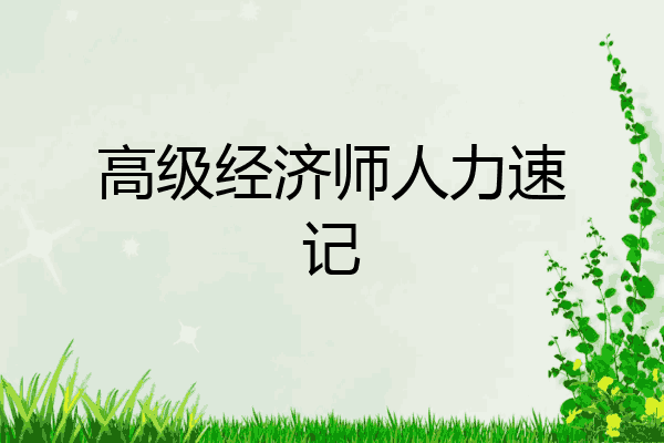 高级经济师人力速记