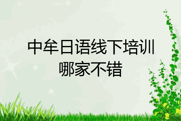 中牟日语线下培训哪家不错