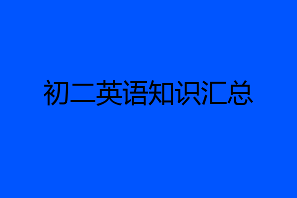 初二英语知识汇总