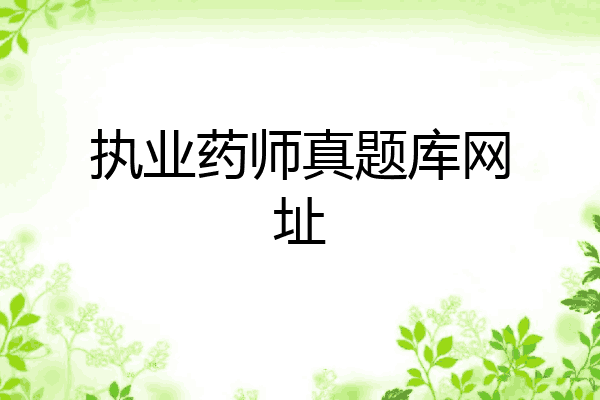 执业药师真题库网址