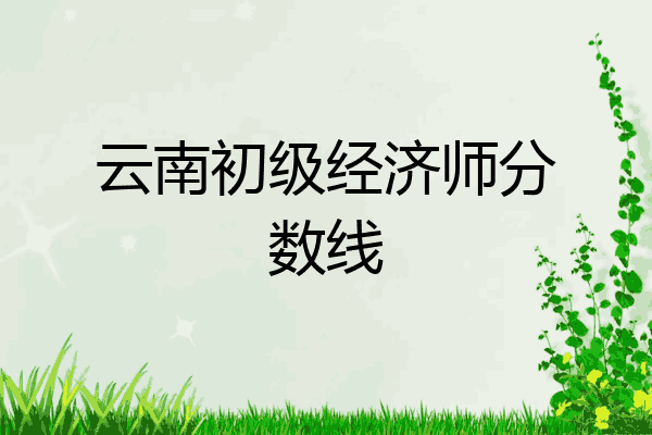 云南初级经济师分数线