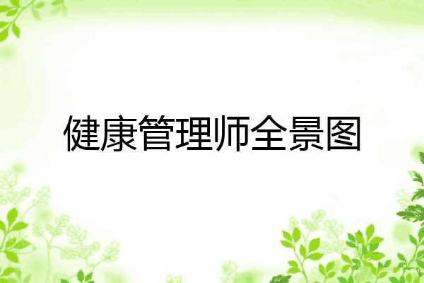 健康管理师全景图