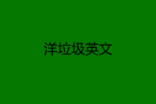 洋垃圾英文