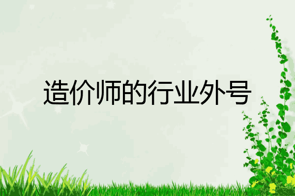 造价师的行业外号