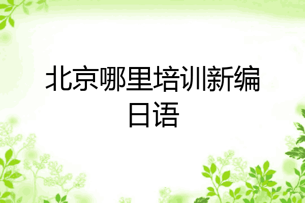 北京哪里培训新编日语