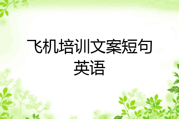 飞机培训文案短句英语