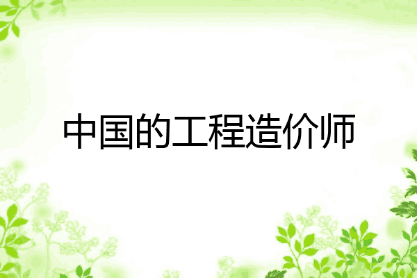 中国的工程造价师